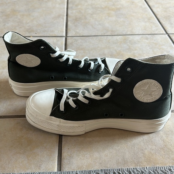 Converse All Star Hi Lift sneakers in Olive Green - Picture 3 of 6